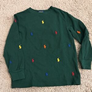Polo by Ralph Lauren Kids Dark Green Long Sleeve Tee